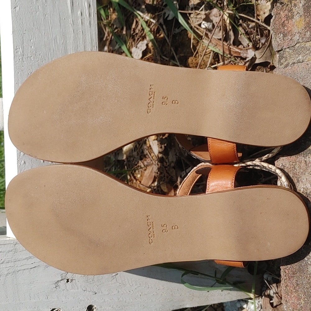 Coach Embossed Animal Print Clarkson T-Strap Sandals Size 9.5 (1712) - Picture 5 of 9